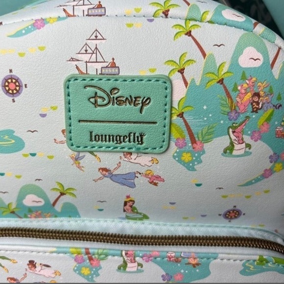 NWT Loungefly Disney Peter Pan Island Mini Backpack - Picture 2 of 9